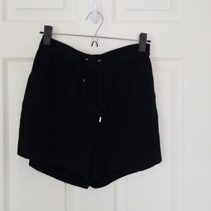 Black bebe hi-waisted dressy shorts